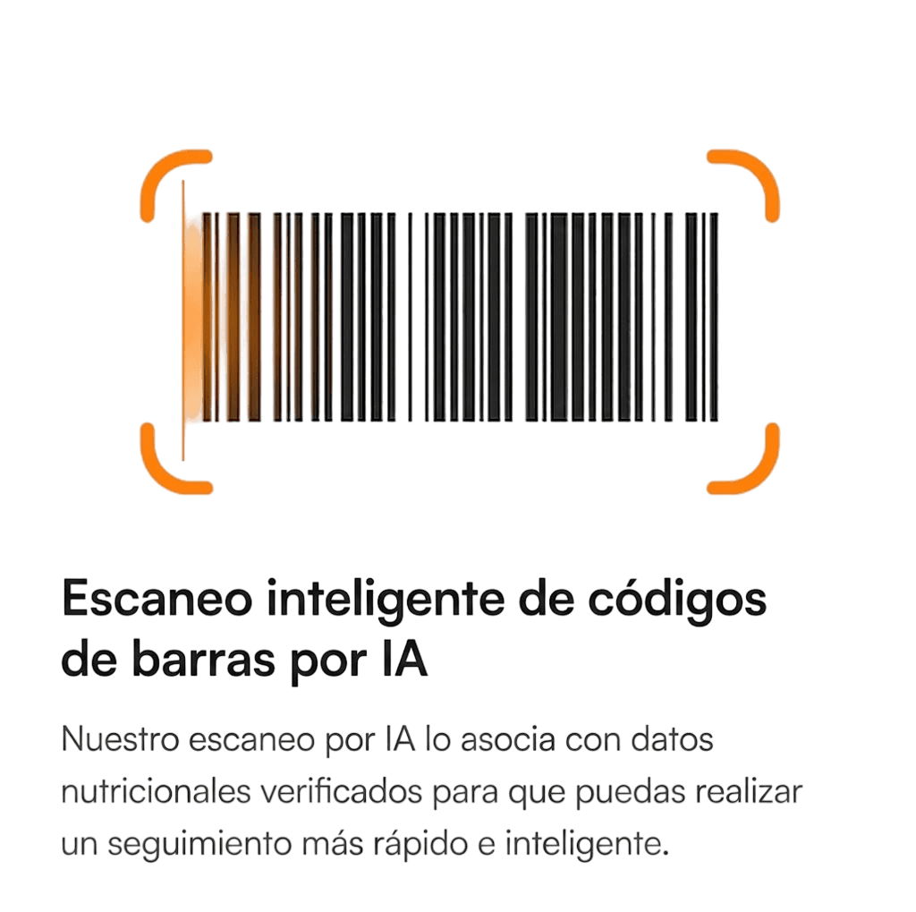 Escáner de códigos de barras de Evolute para registrar alimentos